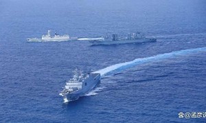 日方冲到第一线，与美菲逼近台海，解放军两路并行，击破包围圈